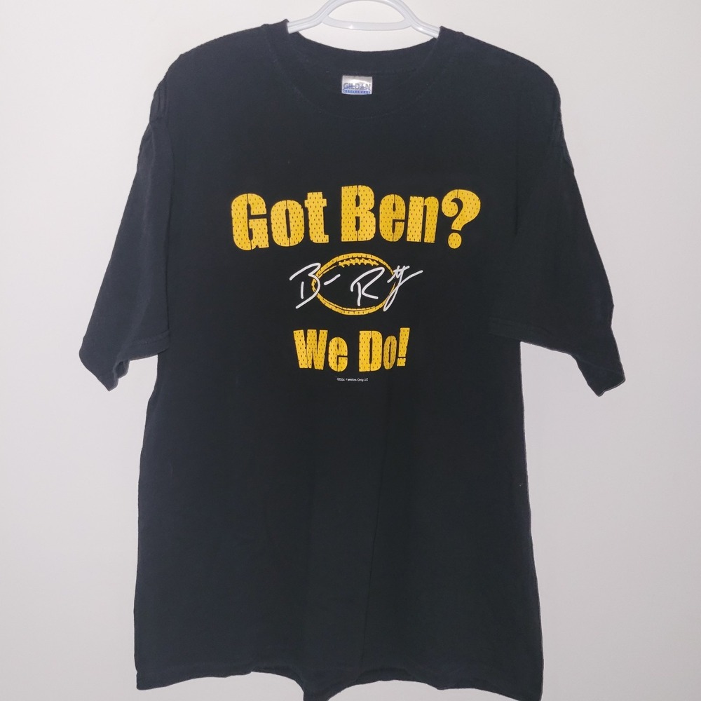 Vintage 2004 Ben Roethlisberger Got Ben We Do Short Sleeve T-Shirt Size XL Black